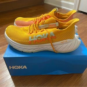 Men’s Hoka Carbon X 3 Running Shoe Size 10 Orange and Pink